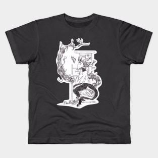 Dragon Kid in Solitude Kids T-Shirt